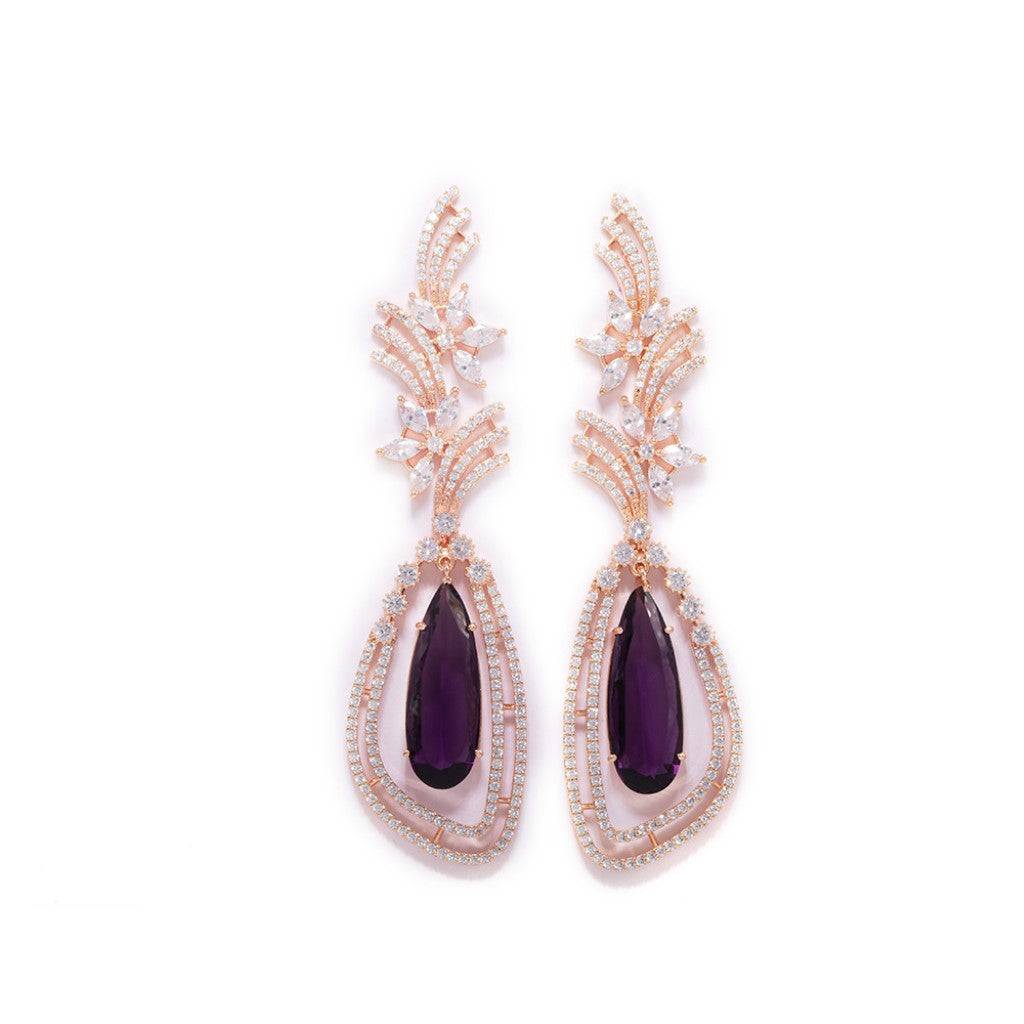 Feathered Flight Earrings : ER033-BLK