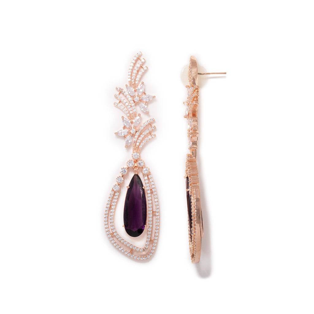 Feathered Flight Earrings : ER033-BLK