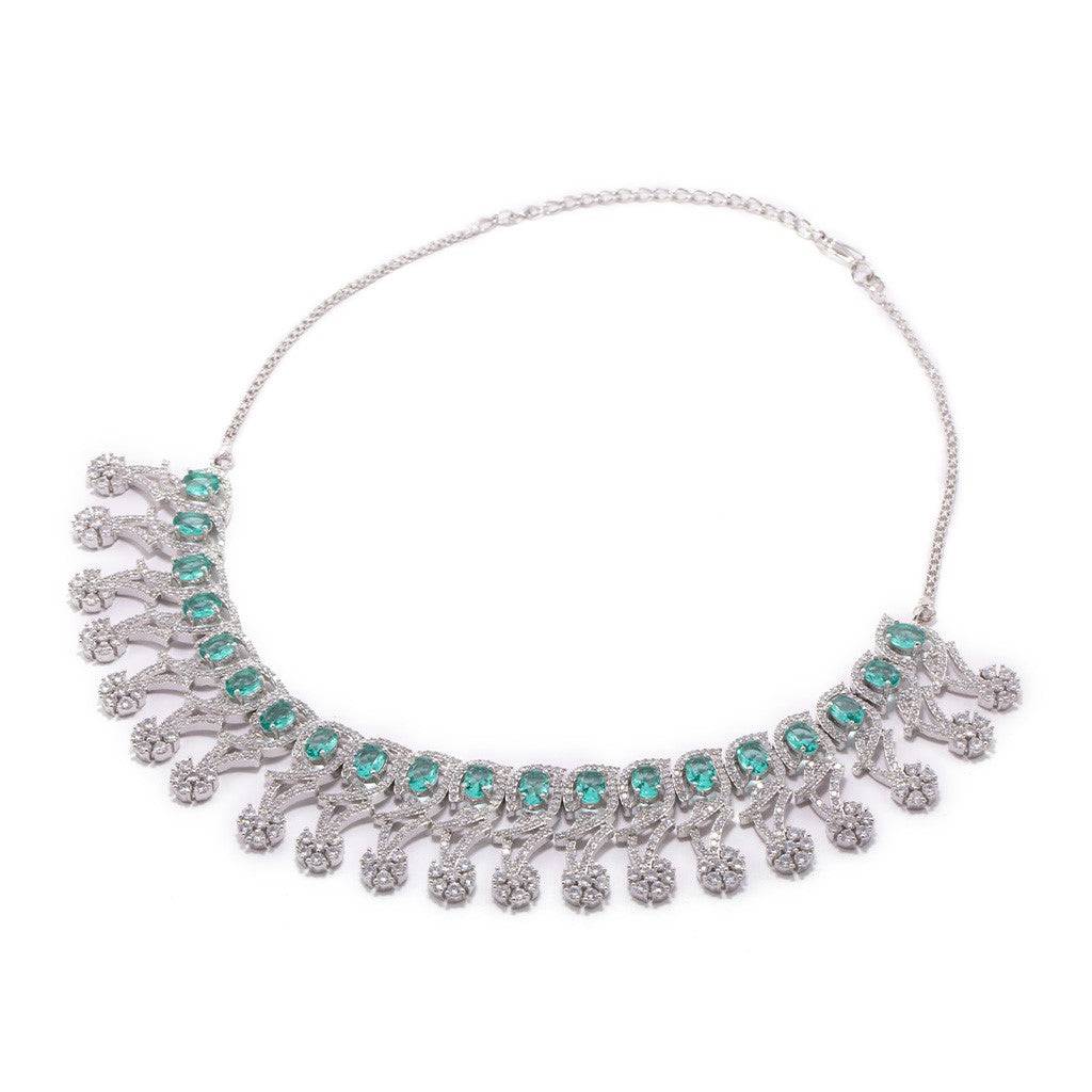 Floral Cascade Necklace Set : NRO02