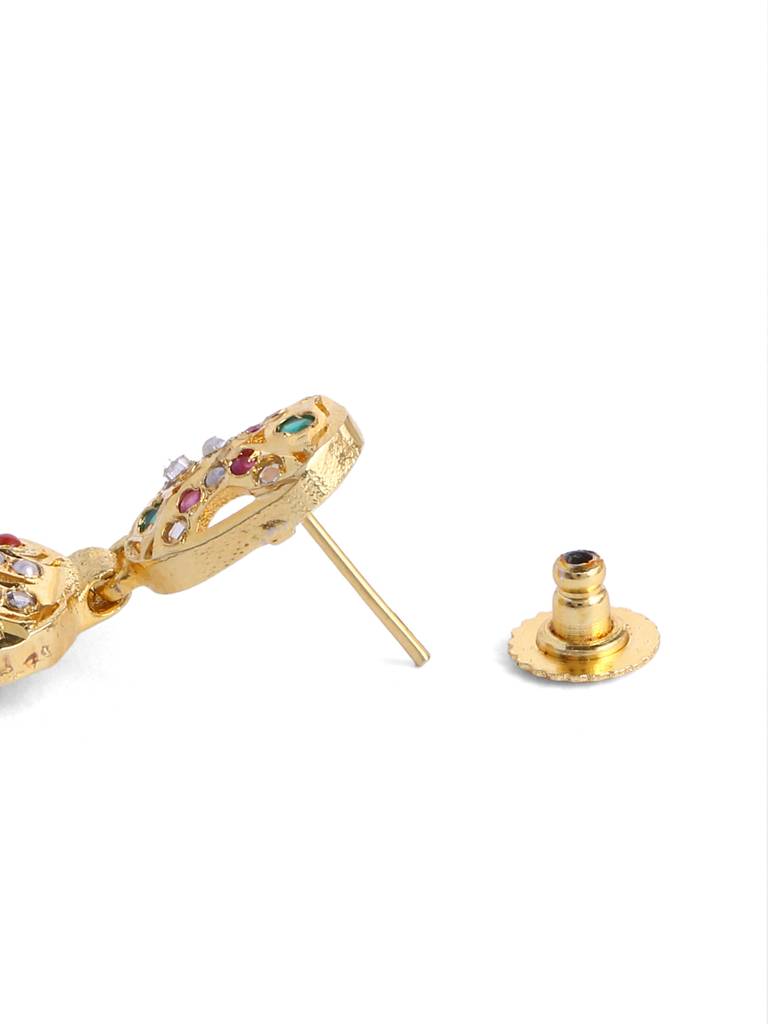 Gold Toned Beaded Jadau Jewellery Set : ABGDJS11