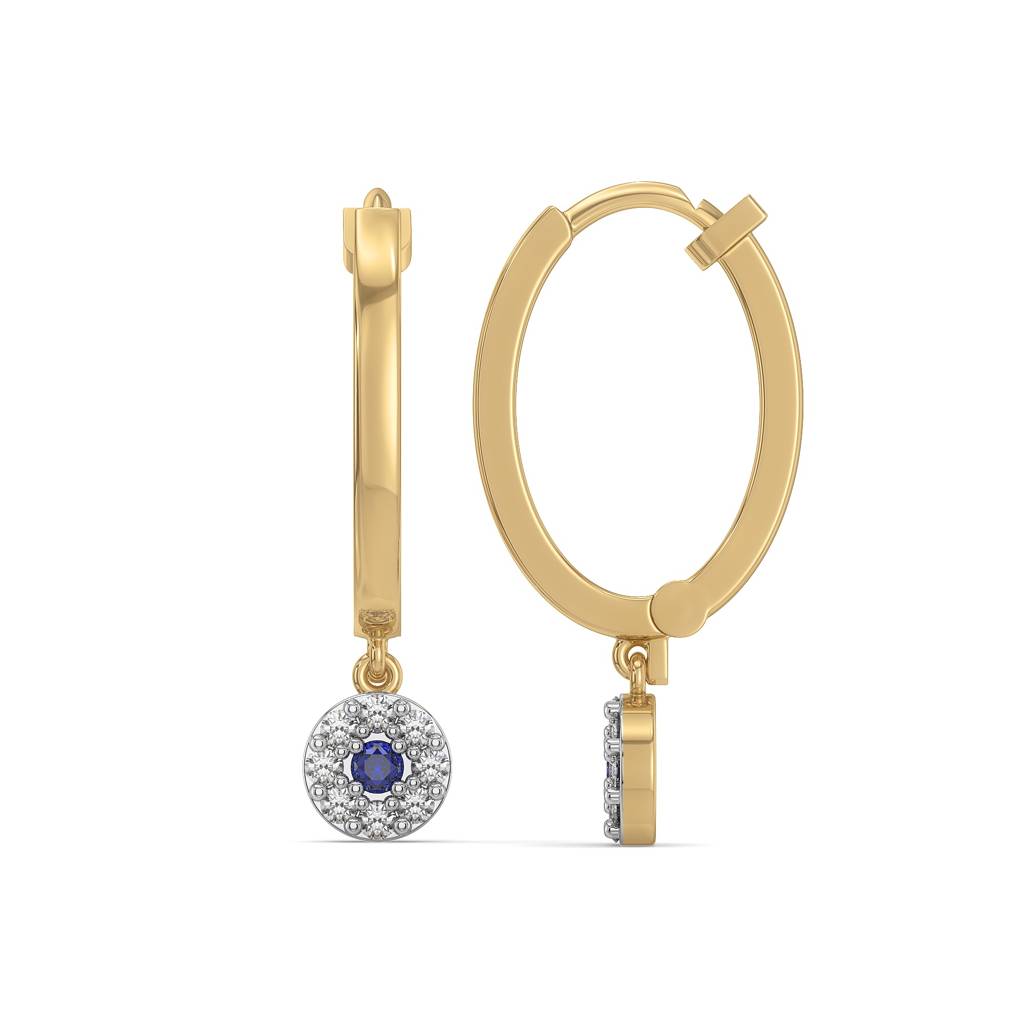 0.22Ct Lab Grown Diamond Earring In 18Kt Gold Vermeil : LLER0110