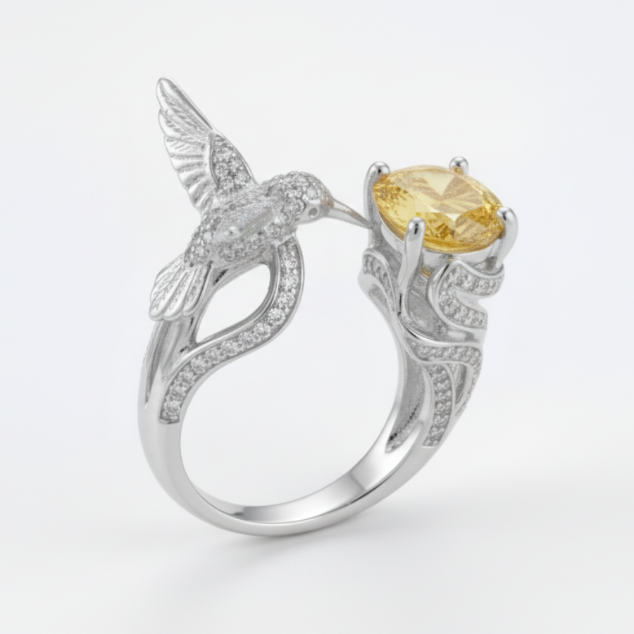 Feather Wing Silver Plated Ring For Women | Artistic Symbolic Fashion Ring : 5165732151