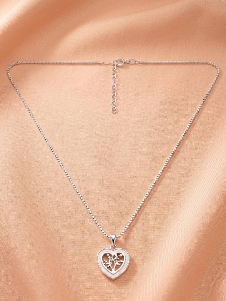 925 Pure Silver Eternal Heart Tree Chain Pendent : CP1151