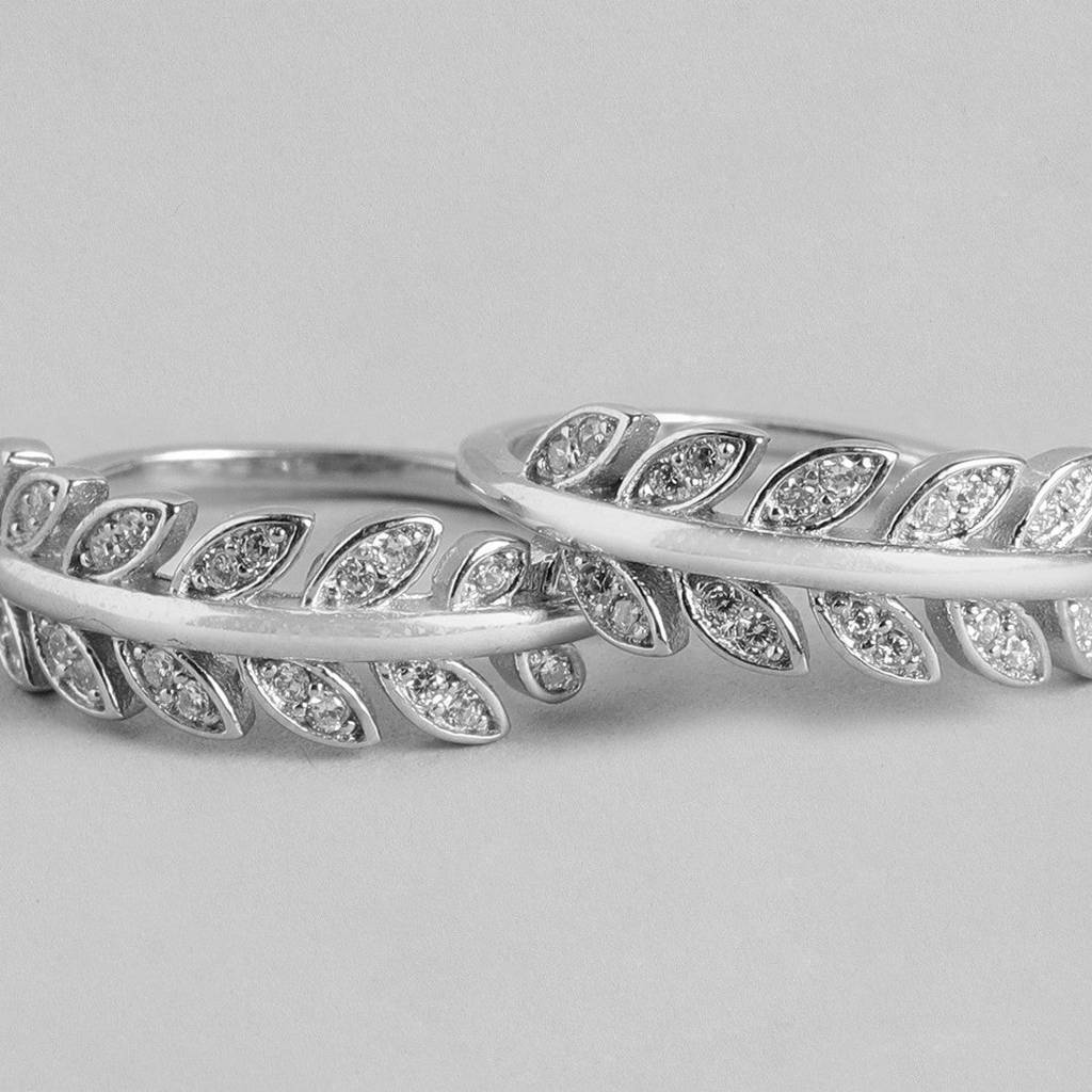 Nature'S Grace - Leafy Silver Adjustable 925 Silver Toe Ring : TOE-10008
