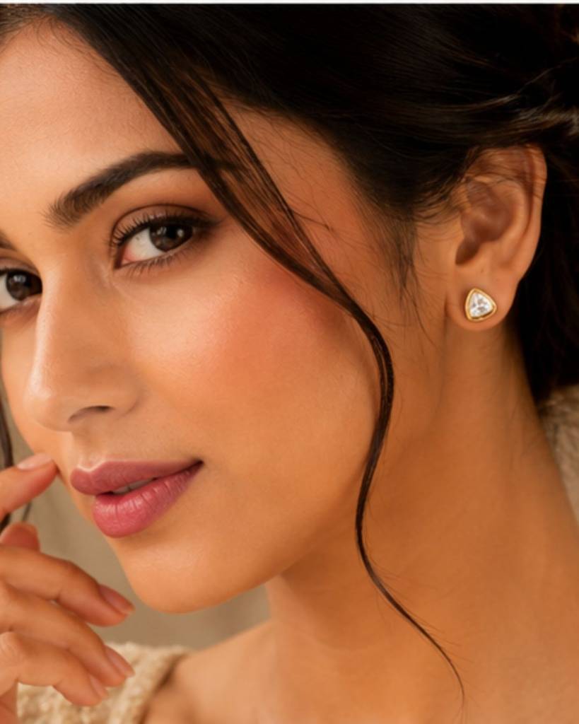 Convertible Kundan Stud Earrings For Women | Wear As Studs Or Statement Earrings : sm45
