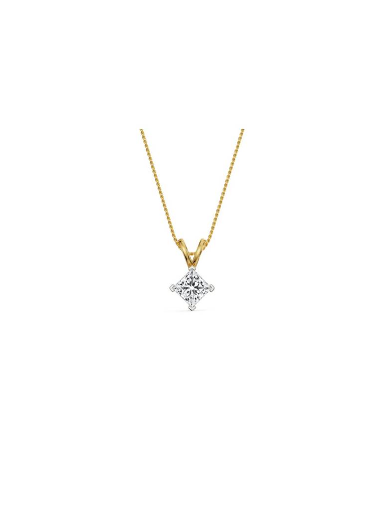 2 Ct Princess Lab Grown Diamond Pendant : P757