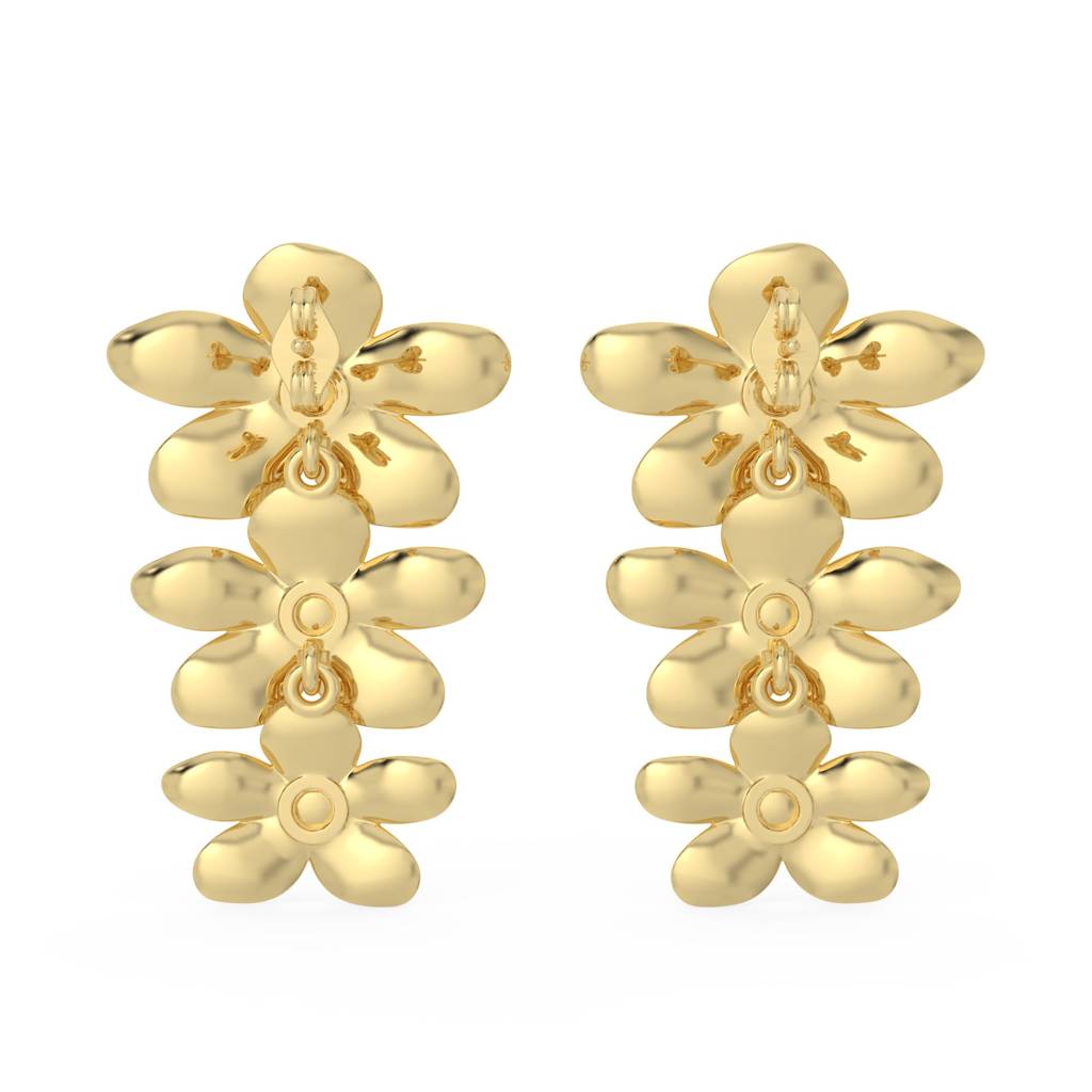 Three Drop Freshwater Pearl Earrings : ERG-3-DRP-PRL