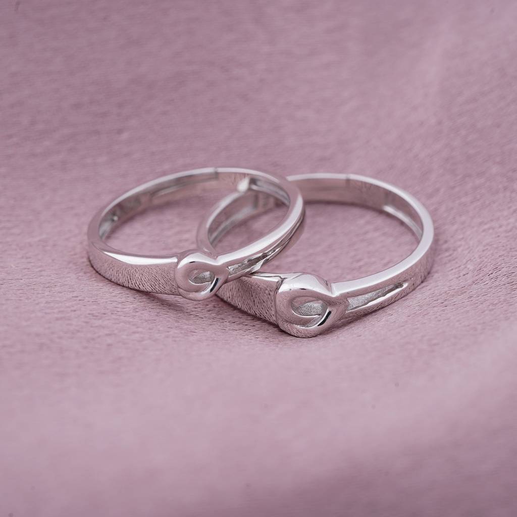 Silver Endless Love Couple Ring : ZLCPLR-1004