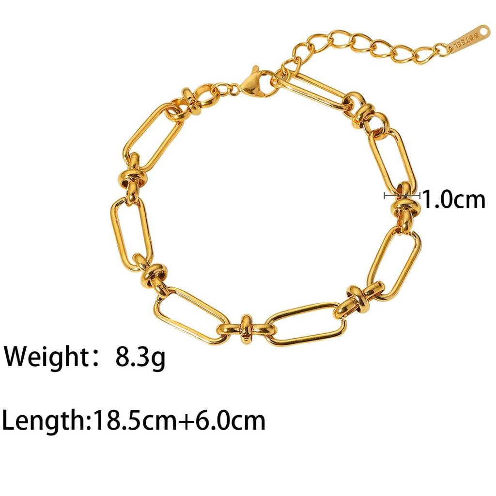 Safety Pin Chic - Gold Loose Bracelet : SafetyPinChic-GoldLooseBracelet-JD-BR-LG-10