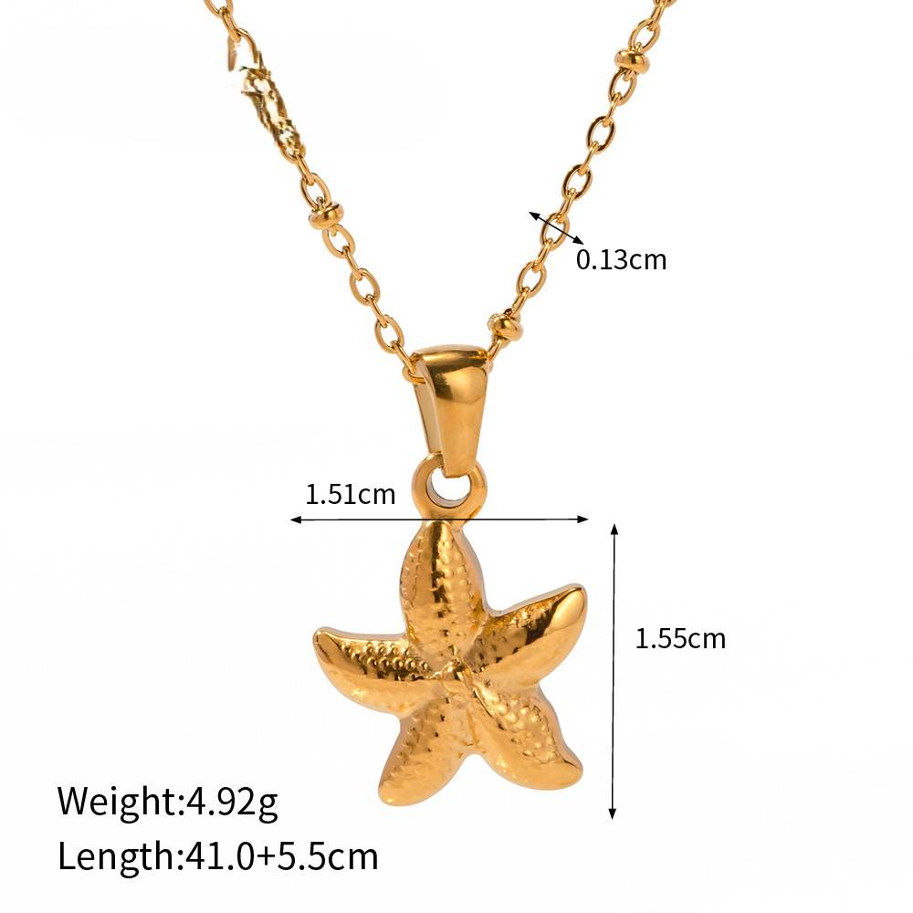 Coastal Charm Gold Necklace : CoastalCharmGoldNecklace-JD-NK-PG-02