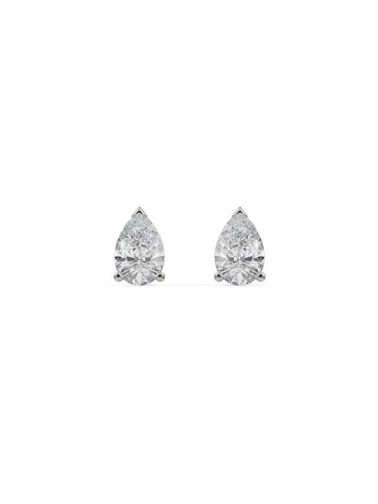 0.5 Ct Pear Solitaire Lab Grown Diamond Studs : E1065
