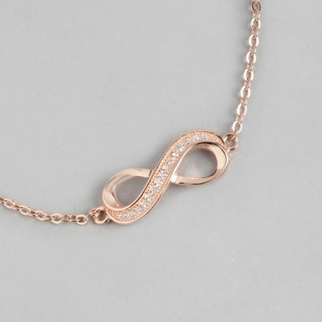 To Infinity And Beyond Rose Gold 925 Silver Bracelet : BR-80065