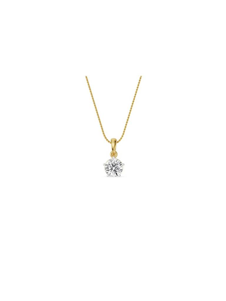 Five Prong 1.5 Ct Lab Grown Diamond Pendant : P768