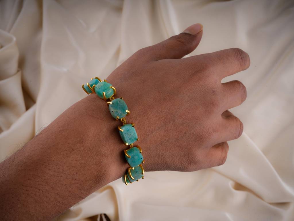 Uncut Amazonite Bracelet : NAGB06