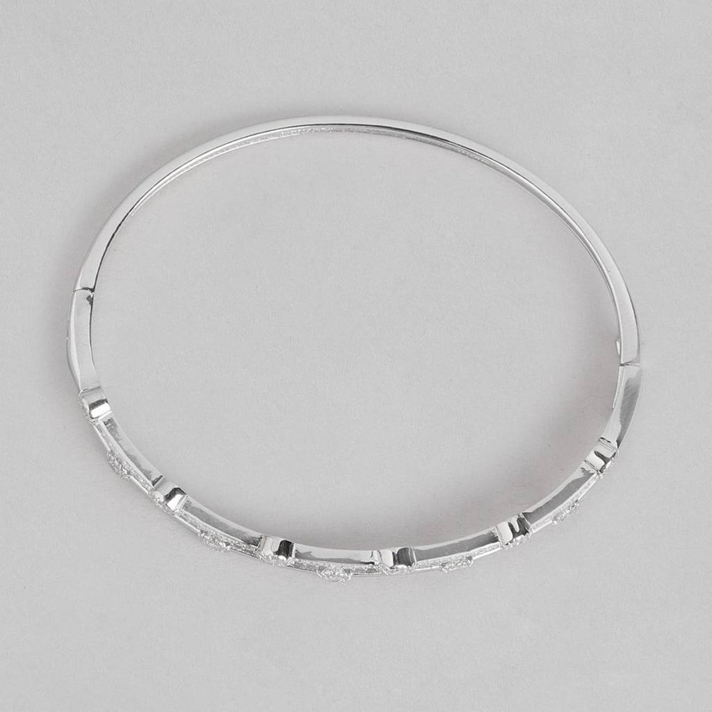 Two Layered Cz Studded 925 Sterling Silver Bracelet : BR-80135