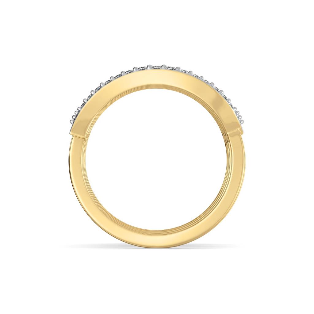 0.54Ct Lab Grown Diamond Ring In 18Kt Gold Vermeil : LLRG0149