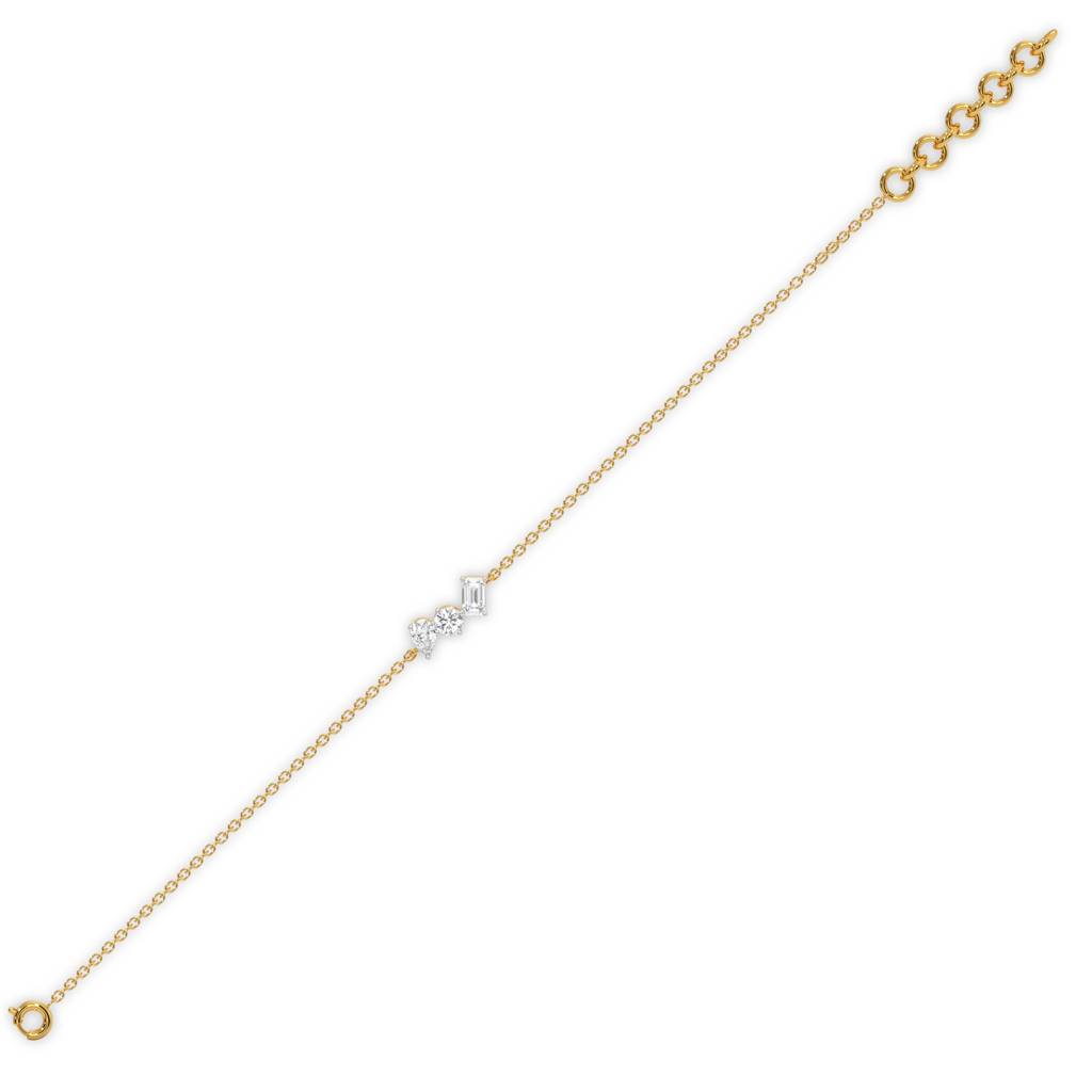 0.69Ct Lab Grown Diamond Bracelet In 18Kt Gold Vermeil : LLBR0095