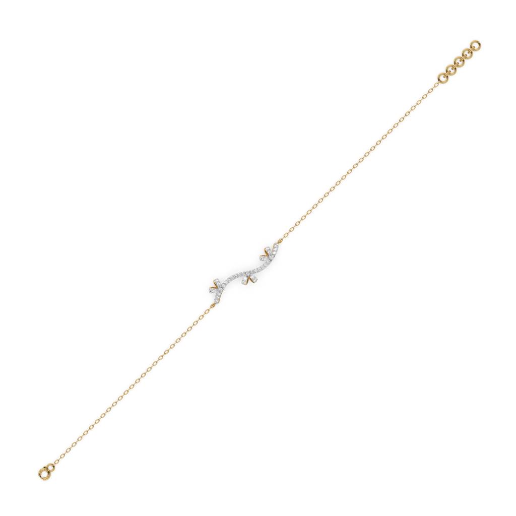 0.33Ct Lab Grown Diamond Bracelet In 18Kt Gold Vermeil : LLBR0109