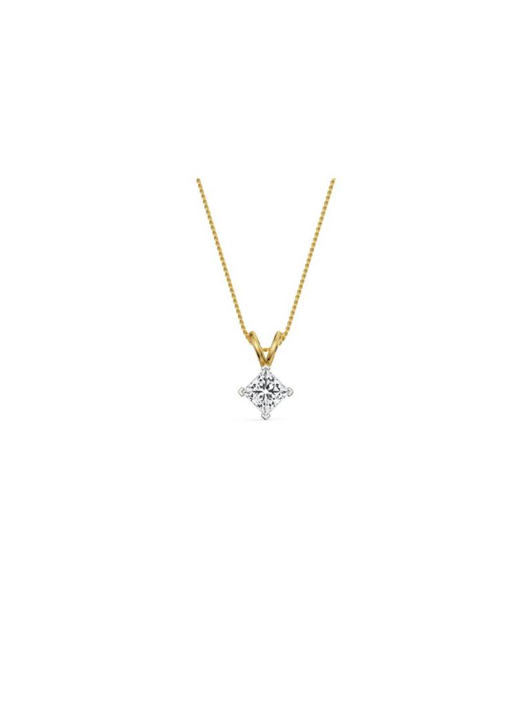 1.5 Ct Princess Lab Grown Diamond Pendant : P756