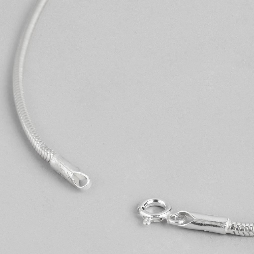 Serpentine Elegance 925 Sterling Silver Rhodium-Plated Snake Chain : CH-10049-S-18-INCH