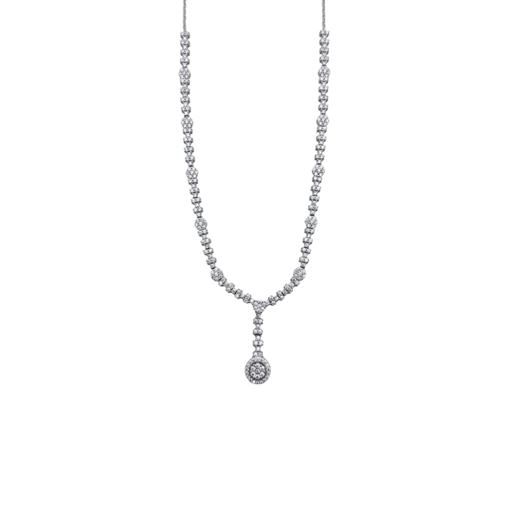 Silver Lush Serenity Necklace Set For Destination Wedding : AA115