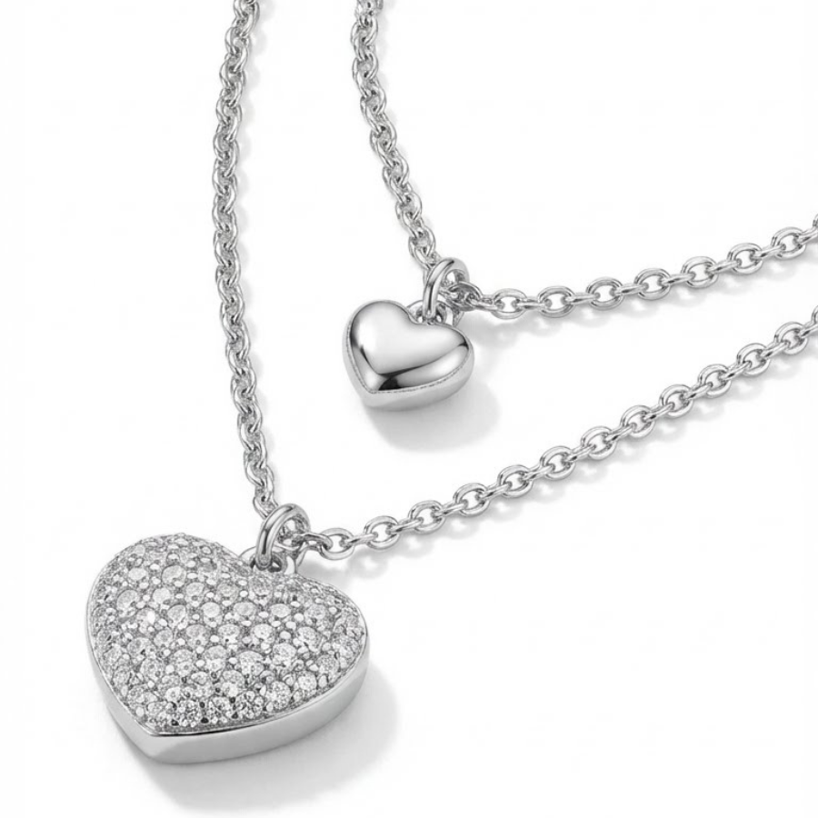 Toned Heart Pendant Necklace For Women – Elegant Heart Design With Subtle Cz Accent | Premium Romantic Jewellery : 5394987611