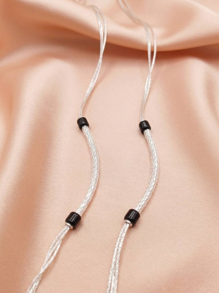The Woven Horizon Layered Silver Anklet : AK1127