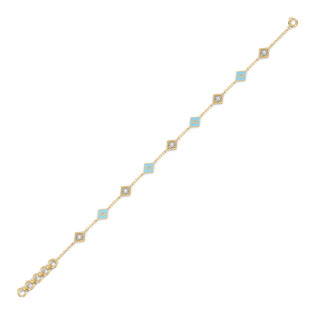 Frosted Serenity - Lab Diamond Snowflakes Bracelet : LLBR0110