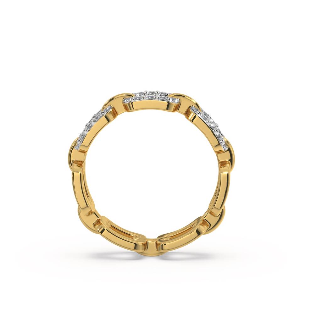 0.26Ct Lab Grown Diamond Ring In 18Kt Gold Vermeil : LLRG0100