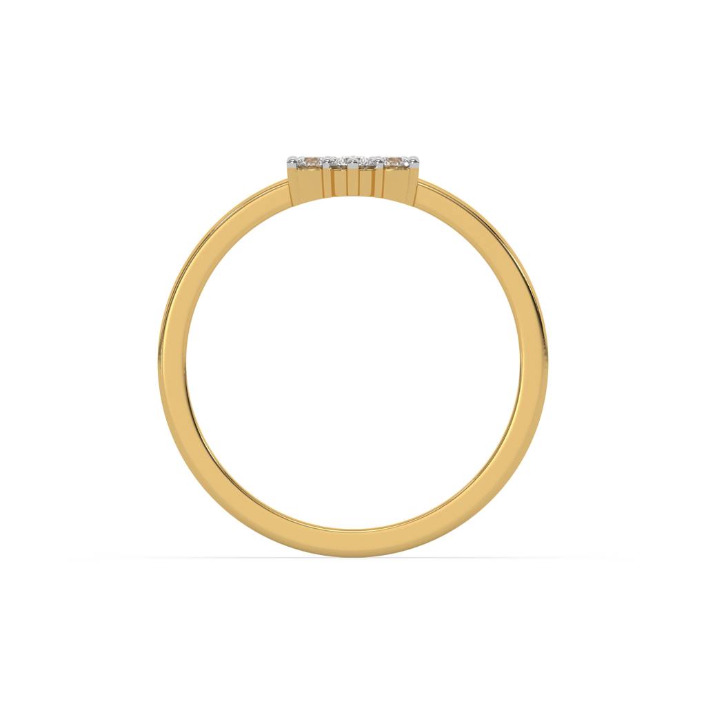 0.28Ct Lab Grown Diamond Ring In 18Kt Gold Vermeil : LLRG0097