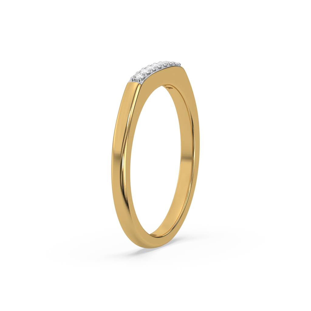 Lab Grown Diamond Ring In 18Kt Gold Vermeil : LLRG0096
