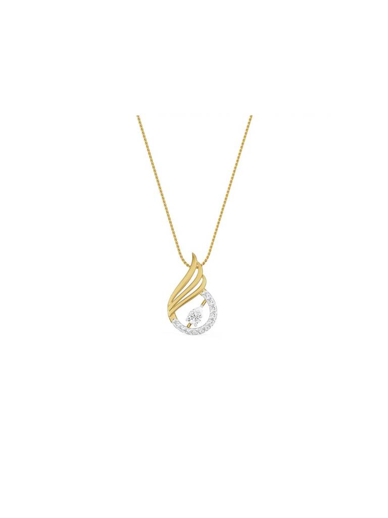 Pear Swan Diamond Pendant : P715