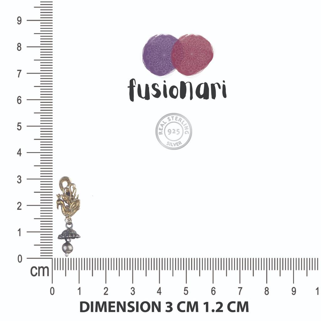 925 Sterling Silver Earrings For Women. Handmade Silver Jewelry | Elegant Daily Wear Gift : FU-1105