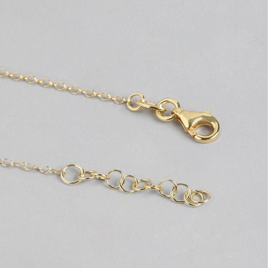 Golden Infinity Glow 925 Sterling Silver Gold-Plated Chain Anklet : ANK-60120-PAIR-G