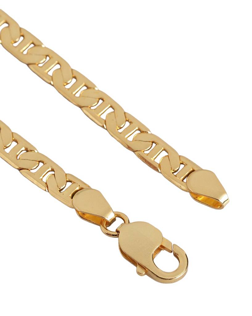 Men 18K Plated Anchor Bracelet : FJMB6040