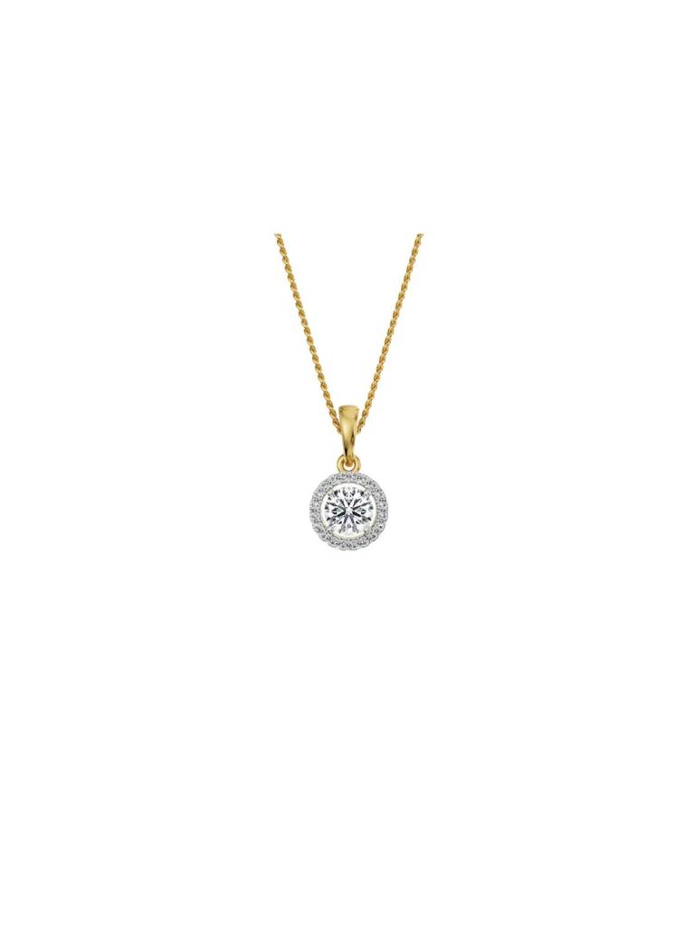 2 Ct Bianca Halo Round Lab Diamond Pendant : P766