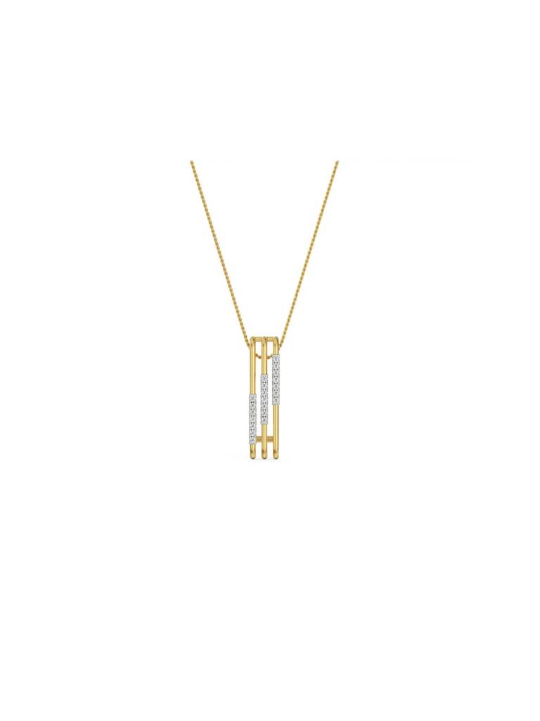 Vertical Bar Diamond Pendant : P708