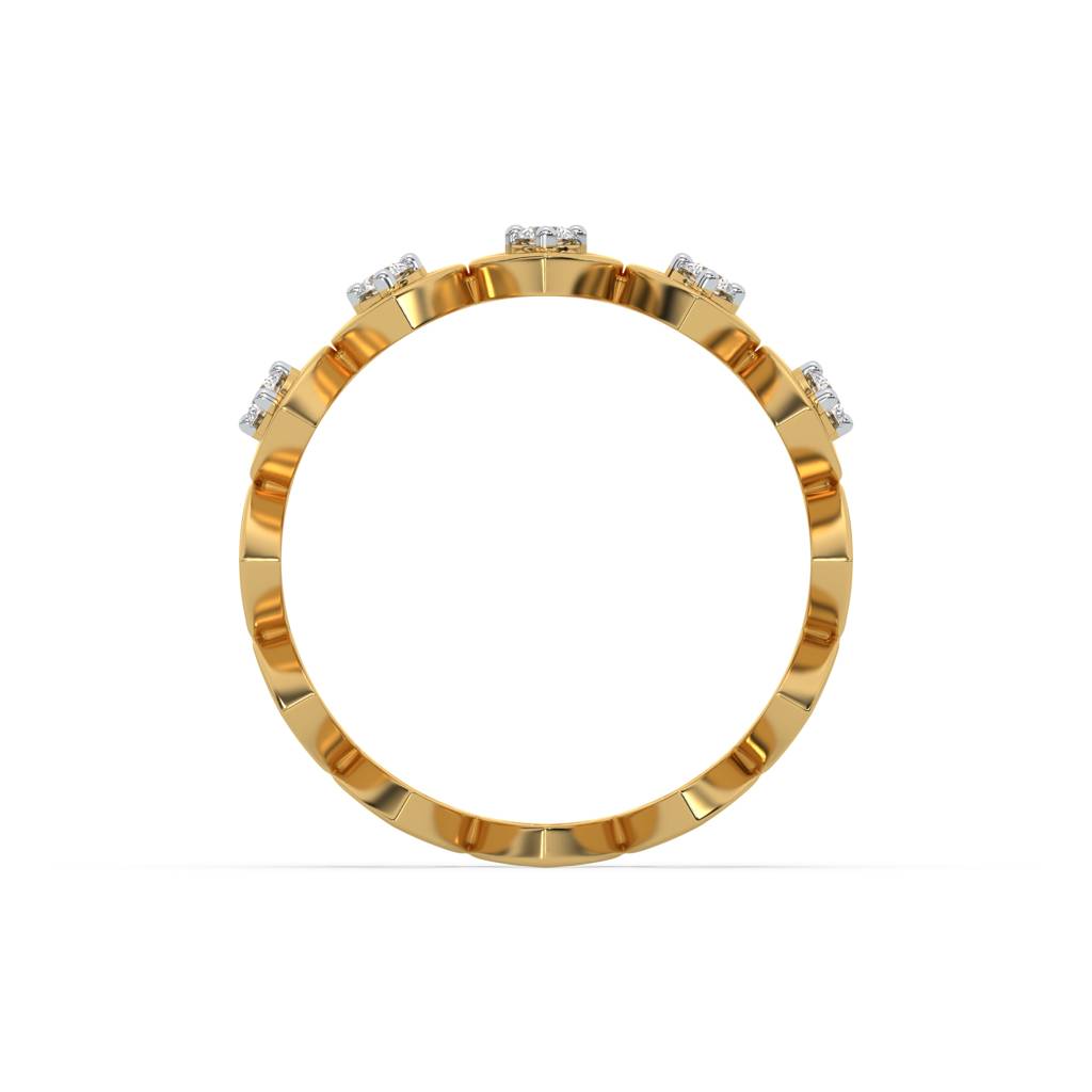 0.18Ct Lab Grown Diamond Ring In 18Kt Gold Vermeil : LLRG0124
