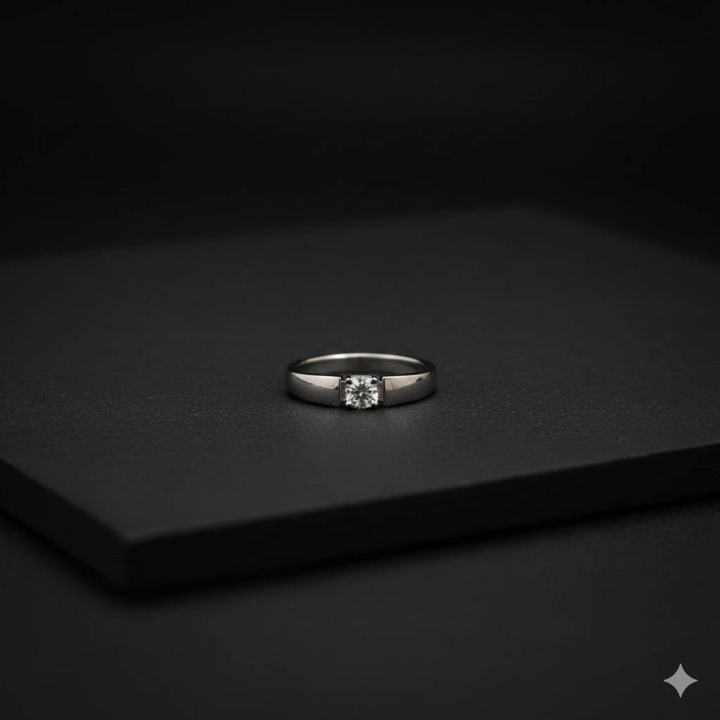 925 Pure Silver Zircon Studded Men'S Ring-Lr1261 : LR1261