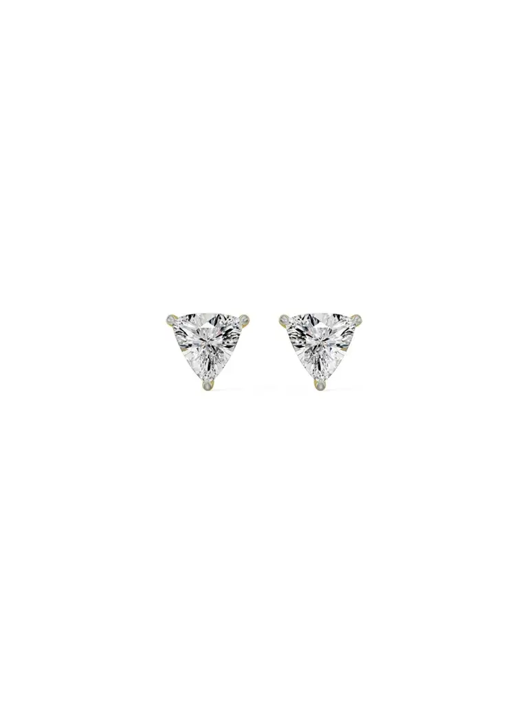 0.5 Ct Trillion Curved Solitaire Studs : E996
