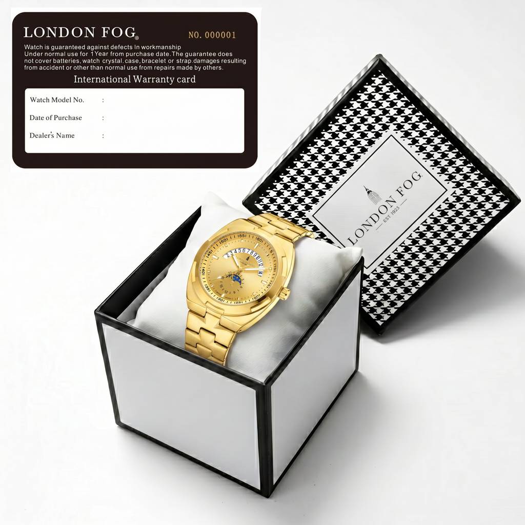 Camden Collection Analog Quartz Watch For Men With Round Dial, Retrograde Date Display, 24-Hour Day-Night Indica : LFM10021-55