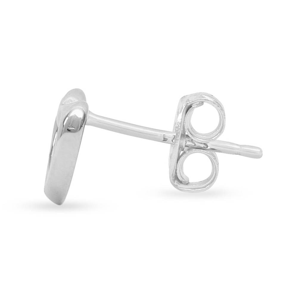 Heart Gleam Rhodium Plated 925 Sterling Silver Earrings : EAR-20849-R