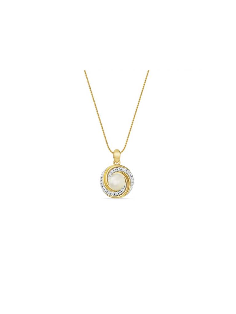 Pearly Swirly Diamond Pendant : P716