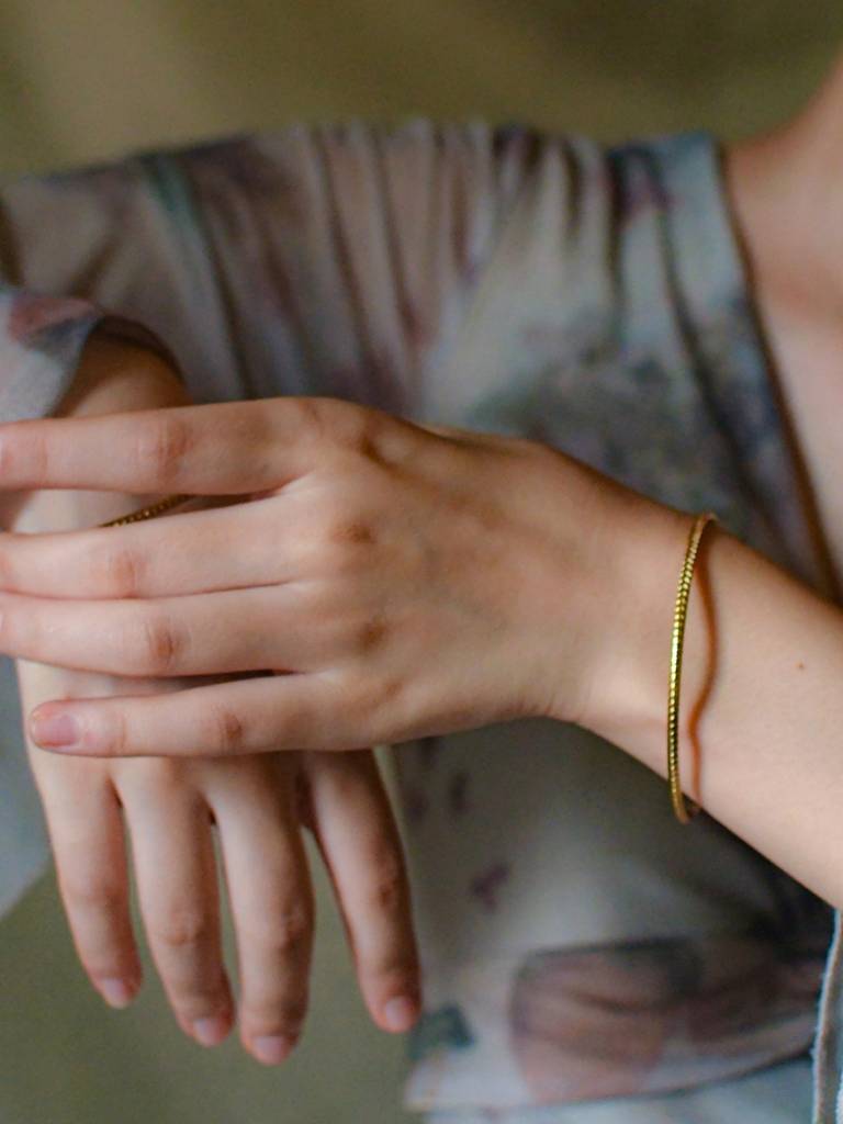 Classic 18K Gold Bangles Â Anti-Tarnish, Everyday Wear (Set Of 2) : ATB587BD1