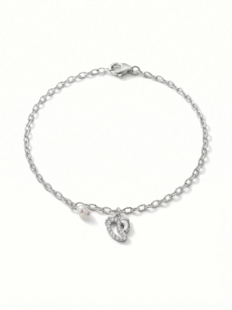 Feet & Pearl Charm Bracelet : BR1145