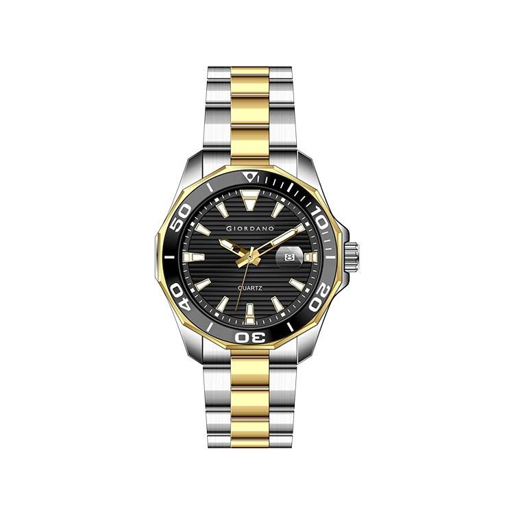 Giordano Stainless Steel Analog Watch For Men – Classic Sporty Design | Textured Dial, Quartz Movement And Date  : GZ-50149-44
