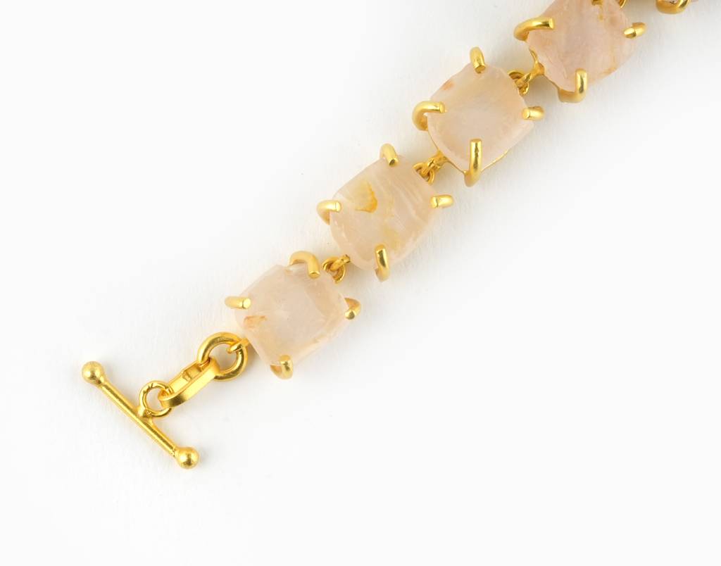 Uncut Rose Quartz Bracelet : NAGB10