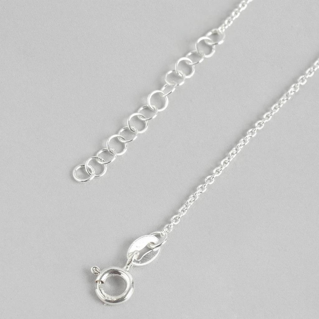 Double Circle Cz Rhodium Plated 925 Sterling Silver Bracelet : BR-80182