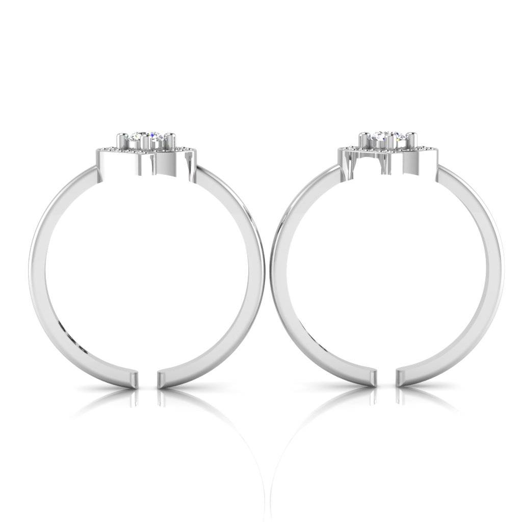 Iski Uski 925 Sterling Silver Antique Cz Toe Rings