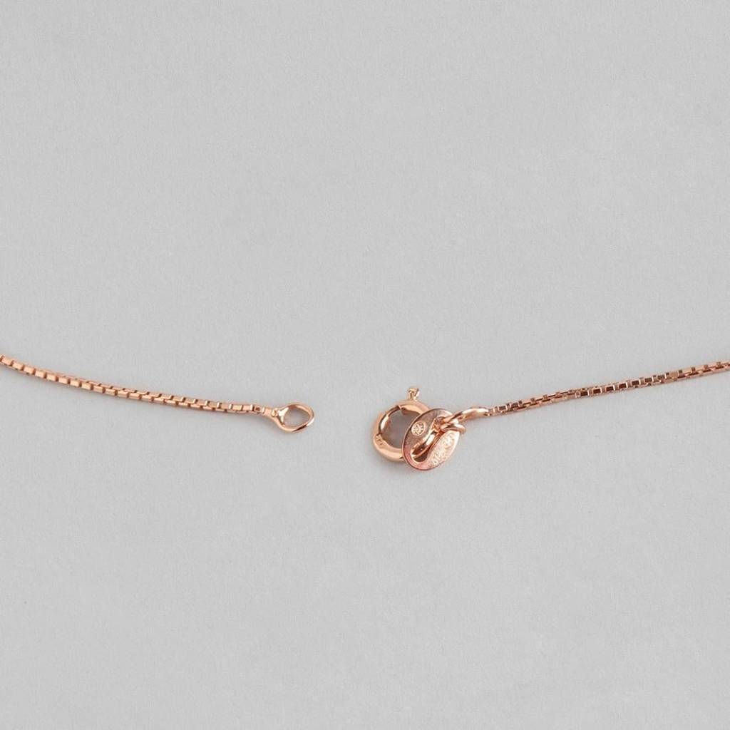 Simple 925 Silver Box Chain In Rose Gold : CH-10001